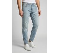 Tapered-fit-Jeans PEPE JEANS "TAPERED JEANS", Damen, Gr. 30, Länge 32, light blau bleached, Denim/Jeans, Obermaterial: 95% Baumwolle, 4% Polyester, 1% Elasthan, gerade, unten schmal lang, Jeans (74640