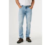 Tapered-fit-Jeans PEPE JEANS "TAPERED JEANS", Herren, Gr. 31, Länge 32, blau (bleached), Denim/Jeans, Obermaterial: 99% Baumwolle, 1% Elasthan, gerade, unten schmal lang, Jeans (94998931-31) bleached