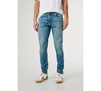 Tapered-fit-Jeans PEPE JEANS "TAPERED JEANS", Herren, Gr. 32, Länge 34, blau (blau dirty), Denim/Jeans, Obermaterial: 99% Baumwolle, 1% Elasthan, gerade, unten schmal lang, Jeans (96119641-32) blau di