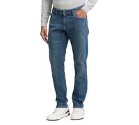 Tapered-fit-Jeans TOM TAILOR, Herren, Gr. 34, Länge 34, blau grau 34, Denim/Jeans, Obermaterial: 78% Baumwolle, 20% Polyester, 2% Elasthan, unifarben, regular fit knöchellang, Jeans (96949669-34) blau