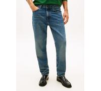Tapered-fit-Jeans TOMMY HILFIGER "HARLEM", Herren, Gr. 32, Länge 32, torrance indigo, Denim/Jeans, Obermaterial: 82% Baumwolle, 18% Lyocell, regular fit, Jeans, Regular Fit, mit dezenter Waschung (205