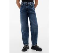 Tapered-fit-Jeans TOMMY HILFIGER, Mädchen, Gr. 12 (152), N-Gr, blau (denim medium 02 americana), Denim/Jeans, Obermaterial: 99% Baumwolle, 1% Elasthan, unifarben, weit, unten schmal lang, Jeans, Barre