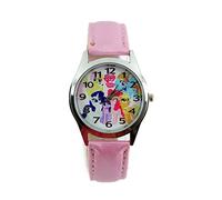 TAPORT® Kinder Uhr Analog Quarzwerk mit Leder Disney My Little Pony E1 Rosa Rund