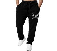 Tapout Herren Jogginghose Lifestyle Basic Jogger Normale Passform, Black/White, L