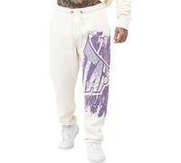 Tapout Herren Jogginghose Normale Passform CF Jogger, White/Lilac, XL, 940017