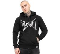 Tapout Herren Kapuzenjacke Marfa Hooded Zipper – Normale Passform Schwarz/Weiß S