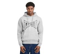 Tapout Herren Kapuzensweatshirt Lifestyle Basic Hoodie Normale Passform, Marl Grey/Black, S