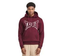 Tapout Herren Kapuzensweatshirt Lifestyle Basic Hoodie Normale Passform, Oxblood/Off-White, M