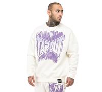Tapout Herren CF Crew Sweatshirt, White/Lilac, L