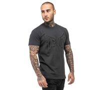 Tapout Herren T-Shirt Normale Passform Lifestyle Basic Tee Anthracite/Black L, 940005