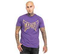 Tapout Herren T-Shirt Lifestyle Basic Tee Normale Passform, Lilac/Yellow, XL