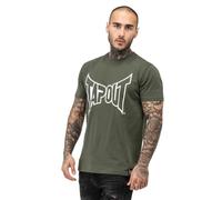Tapout Herren T-Shirt Normale Passform Lifestyle Basic Tee Olive/Ecru 3XL, 940005