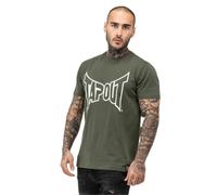 Tapout Herren T-Shirt normale Passform Lifestyle BASIC Tee Olive/Ecru XXL, 940005