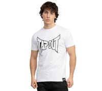 Tapout Herren T‑Shirt Lifestyle Basic Tee – Normale Passform – Weiß/Schwarz – M