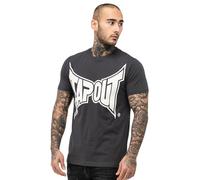 Tapout Herren T-Shirt Normale Passform Logo Tee Anthracite/Off-White L
