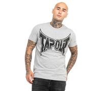 Tapout Herren T-Shirt Normale Passform Logo Tee Marl Grey/Black XXL