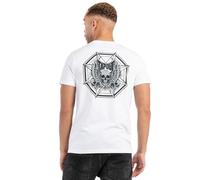 Tapout Herren T-Shirt Octagon Tee normale Passform Weiß/Schwarz Größe M