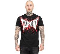 Tapout Herren SPLASHING T-Shirt, Black/Red/Ecru, L
