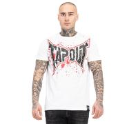 Tapout Herren SPLASHING T-Shirt, White/Red/Black, XXL