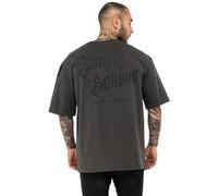 Tapout Herren Simply Believe T-Shirt, Grey/Black, L