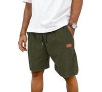 TARAINYA Corduroy Kurze Hosen Herren Sommer Baumwolle Mit Kordelzug