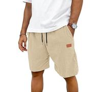 TARAINYA Corduroy Kurze Hosen Herren Sommer Baumwolle Mit Kordelzug