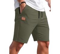 TARAINYA Textur Kurze Hosen Herren Baumwolle Shorts Sommer Mit Kordelzug