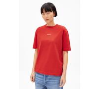 ARMEDANGELS TARJAA WORD ICONIC Å - Damen Heavyweight T-Shirt aus recyceltem Baumwoll Mix coral blush XS