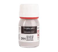 Tarrago hellgraue Schuhfarbe SNK 311, 25 ml Flasche, mit Pinsel und Schwamm, für Glattleder, Kunstleder oder Canvas