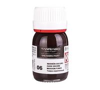 Tarrago | Sneakers Paint 25 ml mit Pinsel und Schwamm | Grundfarben | Farbe für Sneakers und Turnschuhe für Leder, Kunstleder und Segeltuch (Dunkelbraun 06)