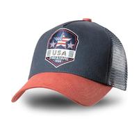tars & Stripes Western-Mode Trucker Cap USA - 2-Farbig mit Bestickung & Mesh-Einsatz | Verstellbare Snapback-Cap