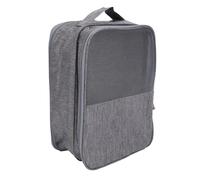 TARSHYRY 3-lagige Reise-Schuhtasche, Oxford-Stoff, Schuhaufbewahrung, Organizer für Camping, Geschäftsreise, Tragbarer Koffer, Schuhtasche, Grau 12,2" x9,06 x5,51