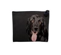 Tasche aus Leinen - Kollektion Beste Fotos von Hunden Freunden Welpen klein mittel groß Husky Retriever Labrador - Kosmetiktasche aus Leinen - Kulturbeutel - Geldbörse, Labrador schwarz, 15 x 10 cm,