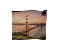 Tasche aus Leinen - San Francisco Golden Gate California Brücke Landschaft Dekoration - Kosmetiktasche aus Leinen in Leinenoptik - Geldbörse - 15 x 10 cm, Golden Gate 6, 15 x 10 cm, Kosmetiktasche