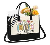 Tasche für Buchliebhaber, Bedruckte Tragetasche, Wasserdicht Große Tasche mit Magnetverschluss und Reißverschlusstasche für Einkaufstasche, Geschenke für Buchliebhaber Geburtstag neujahrsgeschenke