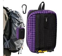 Tasche für Rucksack,Waterproof Zipper Partitioned Storage - Strap Tasche Compact Reisetasche,für Münze Cash Card Kopfhörer-Tool Camping Klettern Climbing Jagd im Freien Männer Frauen, Purple, se