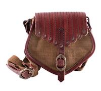Tasche im Wikinger-Stil, Leder und Segeltuch