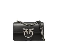 Pinko Damen Love One Mini Dc Vitello Seta Tasche, Z99o_schwarz-Old Silver