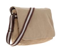 Tasche QUADRA CANVASBAG DIN A4 Canvas Canvastasche Tasche Schultertasche (Camel Sand)
