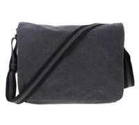 Tasche QUADRA CANVASBAG DIN A4 Canvas Canvastasche Tasche Schultertasche (SCHWARZ)