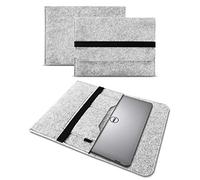 Tasche Sleeve Hülle kompatibel für Dell Latitude 5285/5290 / 7285 Netbook Case aus Filz in Grau mit praktischen Innentaschen