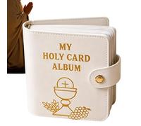 Taschen-Gebetskarten-Organizer, mit 20 Hüllen, tragbare Tragetasche, Booklet - Kunstleder für katholische Kartenhalter, für Kirche, persönliches Gebet, Rückzugsort, Reisen, Zuhause, Familienfeiern
