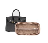 Taschen-Organizer-Einsatz for Hermes Birkin Handtaschen, Polyester-Satin-Innentasche, Handtaschen-Innentasche, Taschen-Organizer(Beige,for Birkin 30)