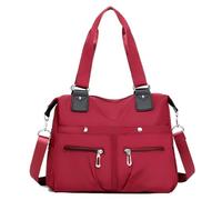 Taschen Organizer Filz Fashion Travel Handbag Lightweight Nylon Cloth Bag Shoulder Bag Versatile Bag Shoulder Bag Damen Umhängetaschen Rot (Red, One Size)