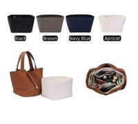 Tascheneinsatz-Organizer für Picotin 18/22, Satineinsatz-Organizer für Picotin Taschen, leichte Handtaschenorganizer-Essentials für Luxus-Handtaschen
