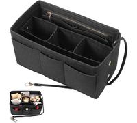 Taschenorganizer Filz Innentasche Multipocket 27x16x15cm Schwarz-m