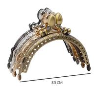 Taschenrahmen 8,5 cm 20 Metall Geldbörsen Rahmen Verschluss Tasche Griff Bronze for Clutch Hardware Zubehör(Copper-8.5cm)