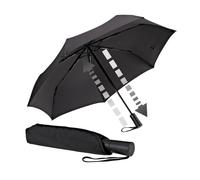 Taschenregenschirm EUROSCHIRM "Automatik 3020, schwarz", Damen, schwarz, Bezug: 100% Polyester, uni, Regenschirme, Automatik, lässt sich besonders leicht öffnen und schließen (91022259-0) schwarz