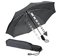 Taschenregenschirm EUROSCHIRM "Automatik 32S7, anthrazit", Damen, grau (anthrazit), Bezug: 100% Polyester, uni, Regenschirme, kompakte Größe, mit Automatik (70684017-0) anthrazit