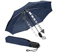 Taschenregenschirm EUROSCHIRM "Automatik 32S7, marineblau", Damen, blau (marineblau), Bezug: 100% Polyester, uni, Regenschirme, kompakte Größe, mit Automatik (27829809-0) marineblau